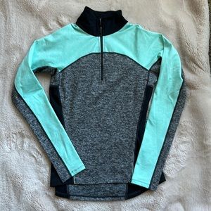 Sweaty Betty wicking 3/4 zip top. Size small